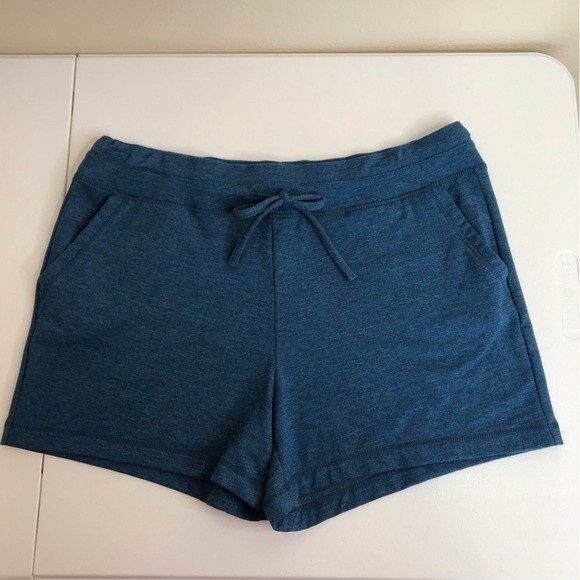 32 Degrees Cool Fleece Shorts Heather Blue 4 Inch Inseam Women Size Large - Picture 4 of 14